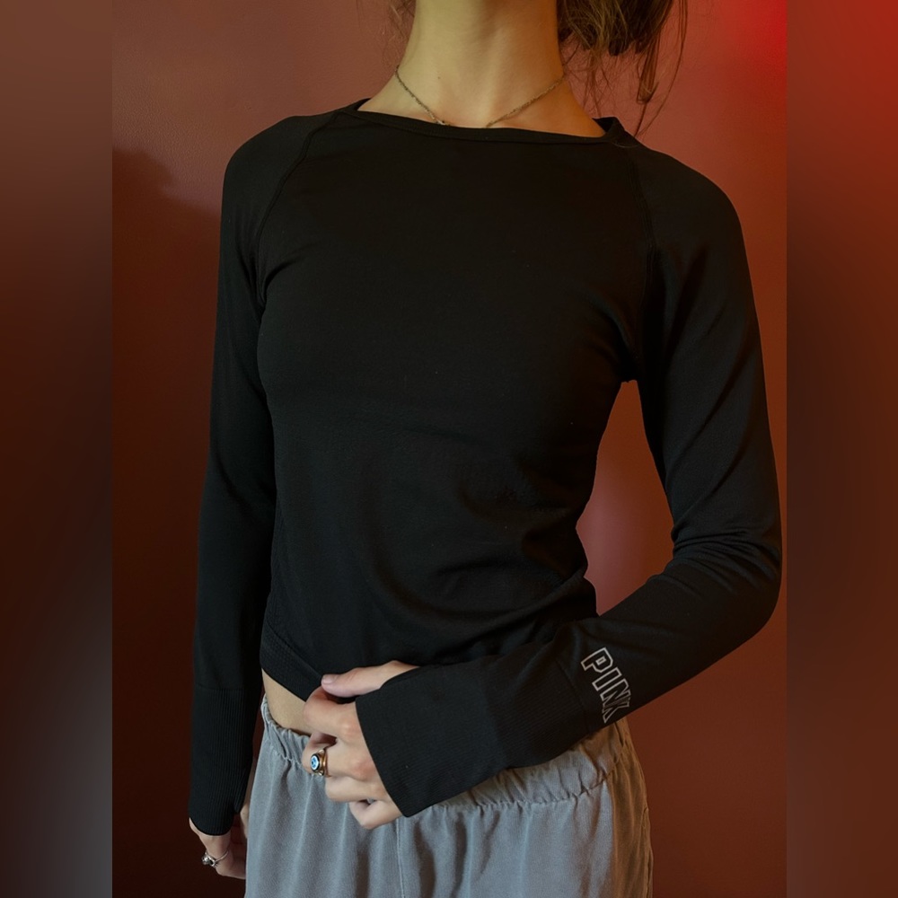 PINK ACTIVE Workout Long sleeve, black, size L